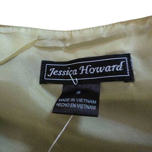 Jessica Howard Elegant Pleated Party Evening Tie Waist Dress - Picture 6 of 12